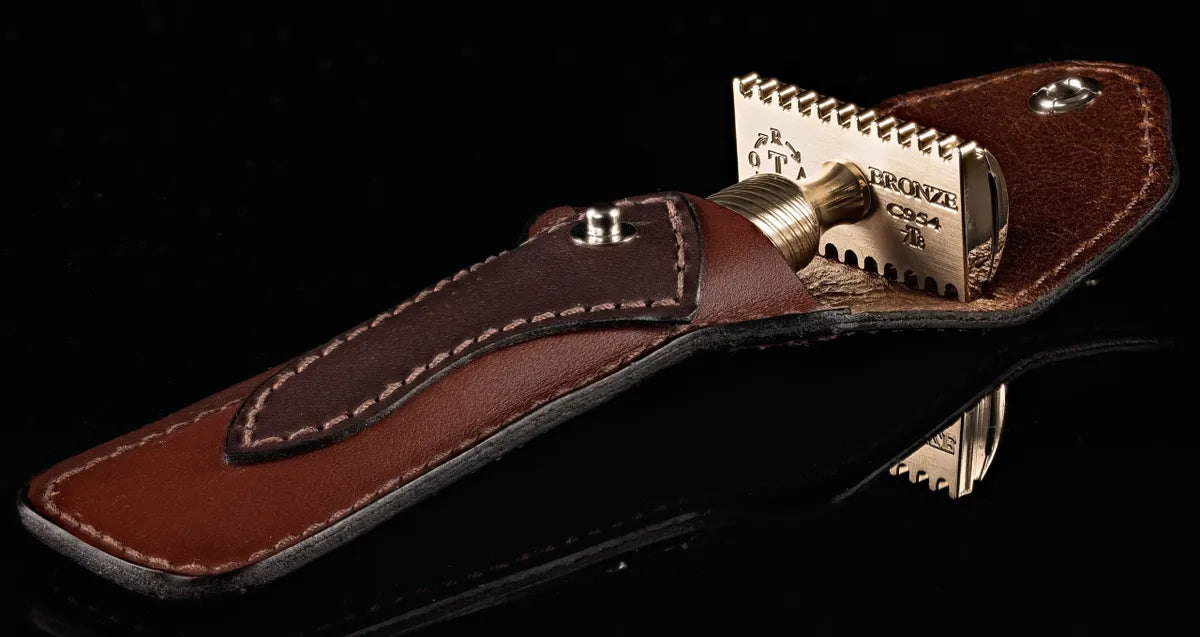 Pouch 1: Timeless Razor Leather Safety Razor Pouch