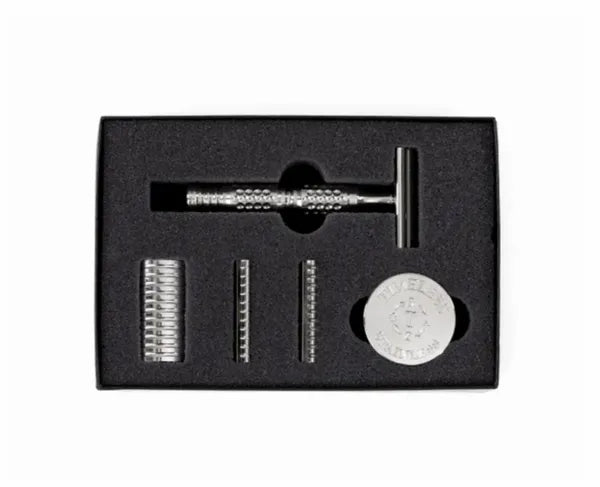 SSMK1: STAINLESS STEEL DOUBLE EDGE SAFETY RAZOR MASTER KIT