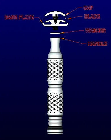 TISLIM: Titanium SLIM Edition Double Edge Safety Razor: 0.5 mm Blade Gap