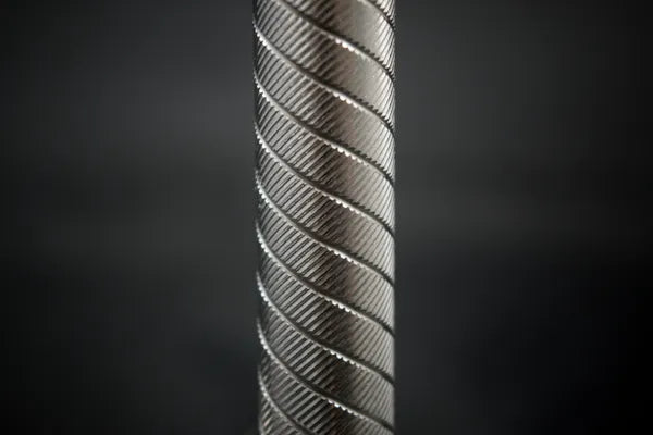 TRH4: Barber Pole Design 14mm x 100mm Handle, Stainless Steel