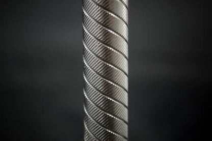 TRH4: Barber Pole Design 14mm x 100mm Handle, Stainless Steel
