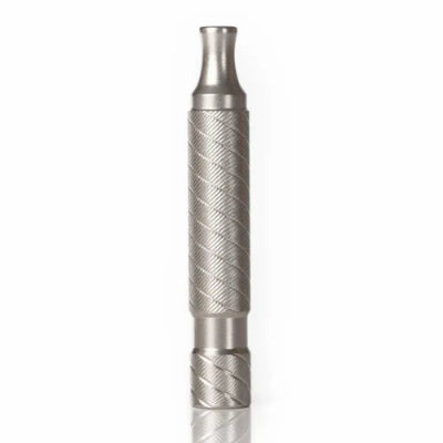 TRH7: SHORT Barber Pole Design 14mm x 85mm Handle, Stainless Steel