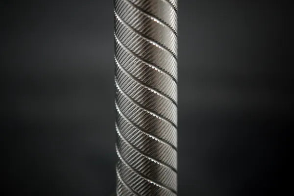 TRH7: SHORT Barber Pole Design 14mm x 85mm Handle, Stainless Steel