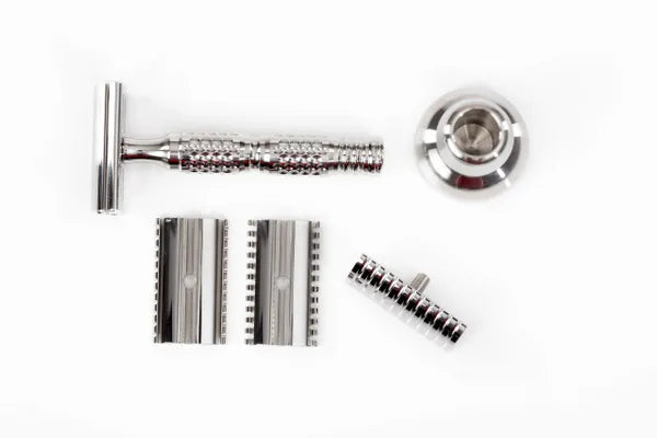 SSMK1: STAINLESS STEEL DOUBLE EDGE SAFETY RAZOR MASTER KIT – Timeless Razor