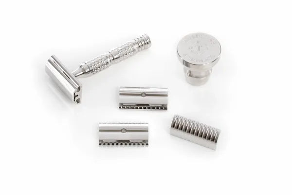 SSMK1: STAINLESS STEEL DOUBLE EDGE SAFETY RAZOR MASTER KIT – Timeless Razor