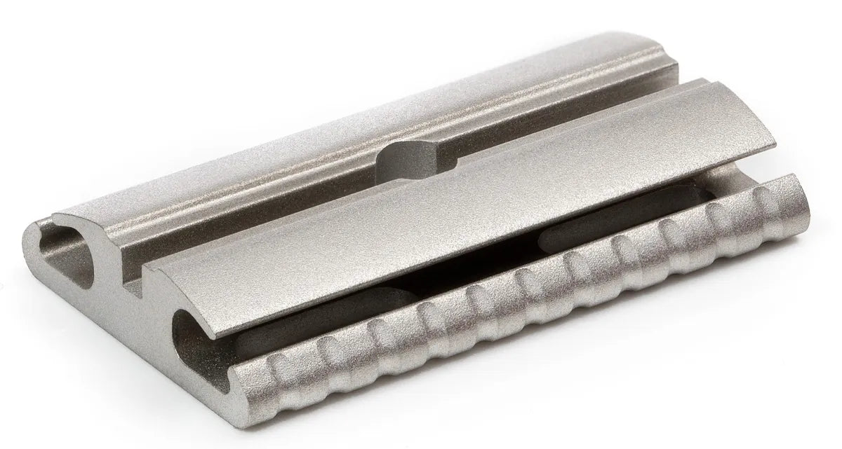 TISCLBASE: Scalloped Base Plate, Titanium – Timeless Razor