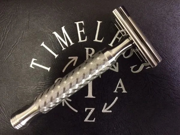 TRH3: Plaid Design 14mm x 100mm Handle, Stainless Steel – Timeless Razor