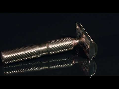 TRBR38: BRONZE SOLID BAR Double Edge Safety Razor: .38 mm blade